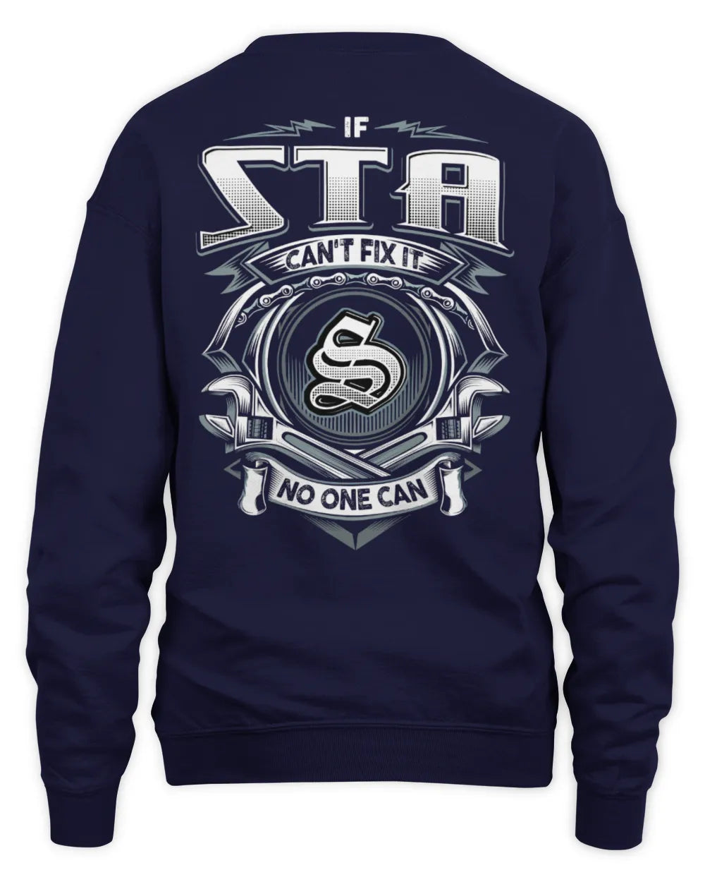 STA AP81-K4-626 - Personalized Ahmed Quote Apparel “If Ahmed Can't Fix It, No One Can” - Unisex Sweatshirt - Navy