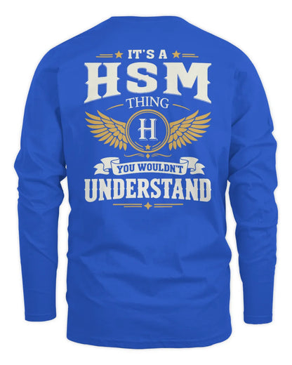 HSM KT06-M008 It’s a [NAME] Thing – You Wouldn’t Understand | Personalized Vintage T-Shirt - Men's Long Sleeved T-Shirt - Royal