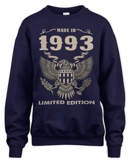 1993 HH89-K2 – Classic Birth Year Limited Edition T-Shirt - Unisex Sweatshirt - Navy