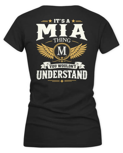 MIA KT06-M008 It’s a [NAME] Thing – You Wouldn’t Understand | Personalized Vintage T-Shirt - Women's V-Neck T-Shirt - Black