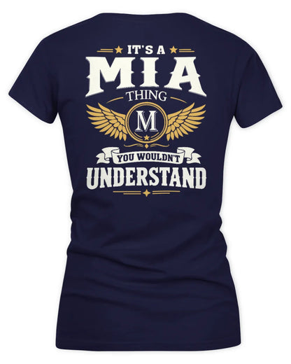 MIA KT06-M008 It’s a [NAME] Thing – You Wouldn’t Understand | Personalized Vintage T-Shirt - Women's V-Neck T-Shirt - Navy