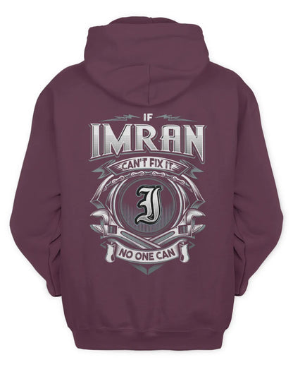 IMRAN AP81-K4-626 - Personalized Ahmed Quote Apparel “If Ahmed Can't Fix It, No One Can” - Unisex Hoodie - Maroon
