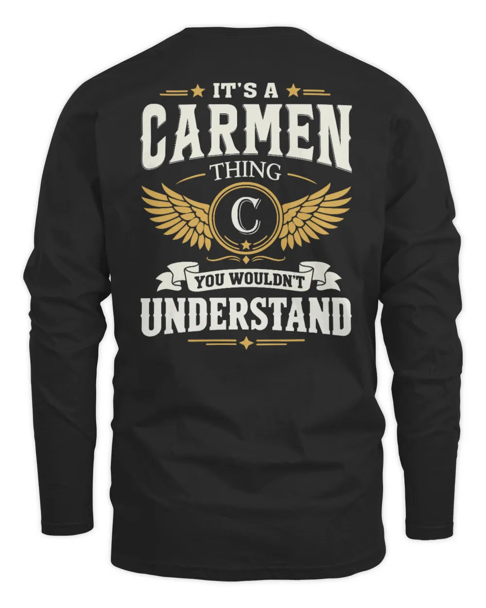CARMEN KT06-M008 It’s a [NAME] Thing – You Wouldn’t Understand | Personalized Vintage T-Shirt - Men's Long Sleeved T-Shirt - Black