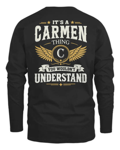 CARMEN KT06-M008 It’s a [NAME] Thing – You Wouldn’t Understand | Personalized Vintage T-Shirt - Men's Long Sleeved T-Shirt - Black
