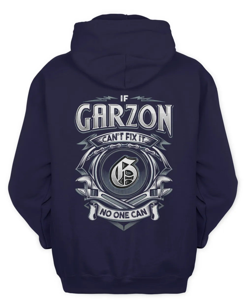 GARZON AP81-K4-626 - Personalized Ahmed Quote Apparel “If Ahmed Can't Fix It, No One Can” - Unisex Hoodie - Navy