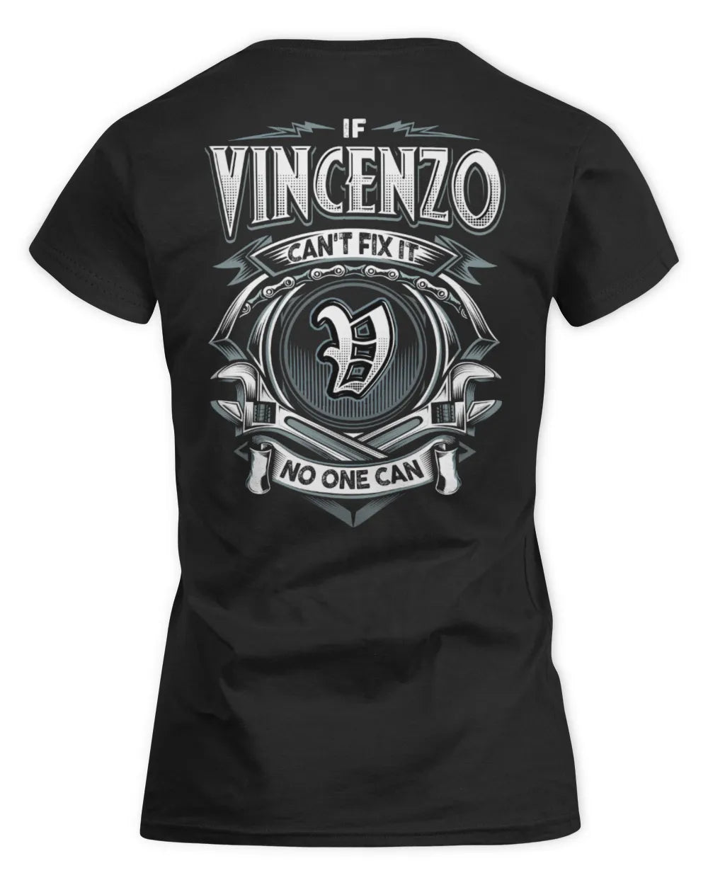 VINCENZO AP81-K4-626 - Personalized Ahmed Quote Apparel “If Ahmed Can't Fix It, No One Can” - Women's Standard T-Shirt - Black