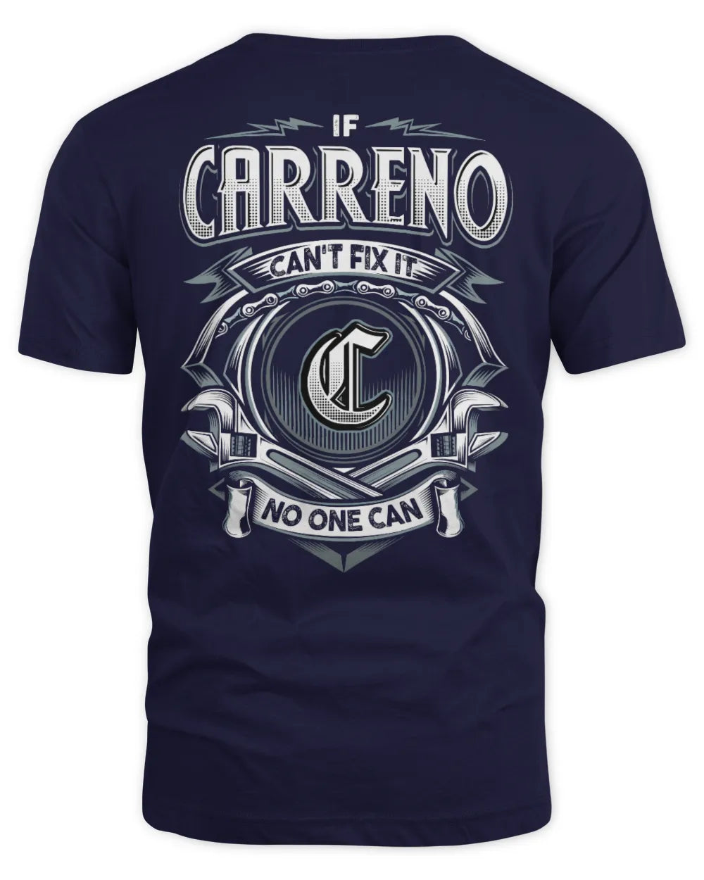 CARRENO AP81-K4-626 - Personalized Ahmed Quote Apparel “If Ahmed Can't Fix It, No One Can” - Unisex Standard T-Shirt - Navy