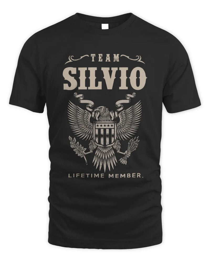 SILVIO TP06-K82 – Personalized Classic Style Apparel “Team NAME Lifetime Member” - Unisex Standard T-Shirt - Black