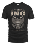 JNG TP06-K82 – Personalized Classic Style Apparel “Team NAME Lifetime Member” - Unisex Standard T-Shirt - Black