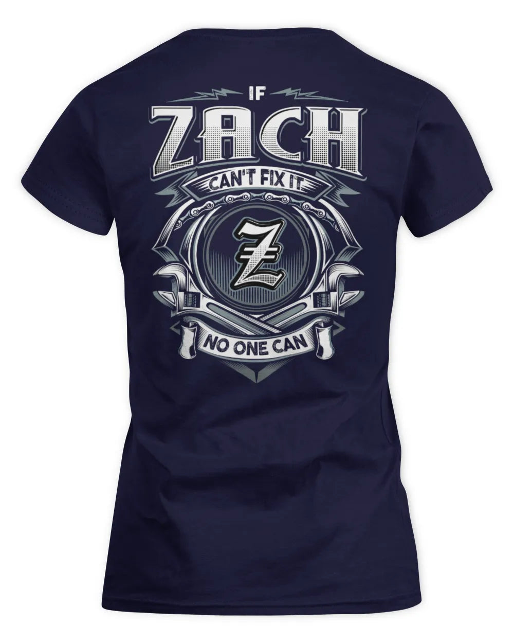 ZACH AP81-K4-626 - Personalized Ahmed Quote Apparel “If Ahmed Can't Fix It, No One Can” - Women's Standard T-Shirt - Navy