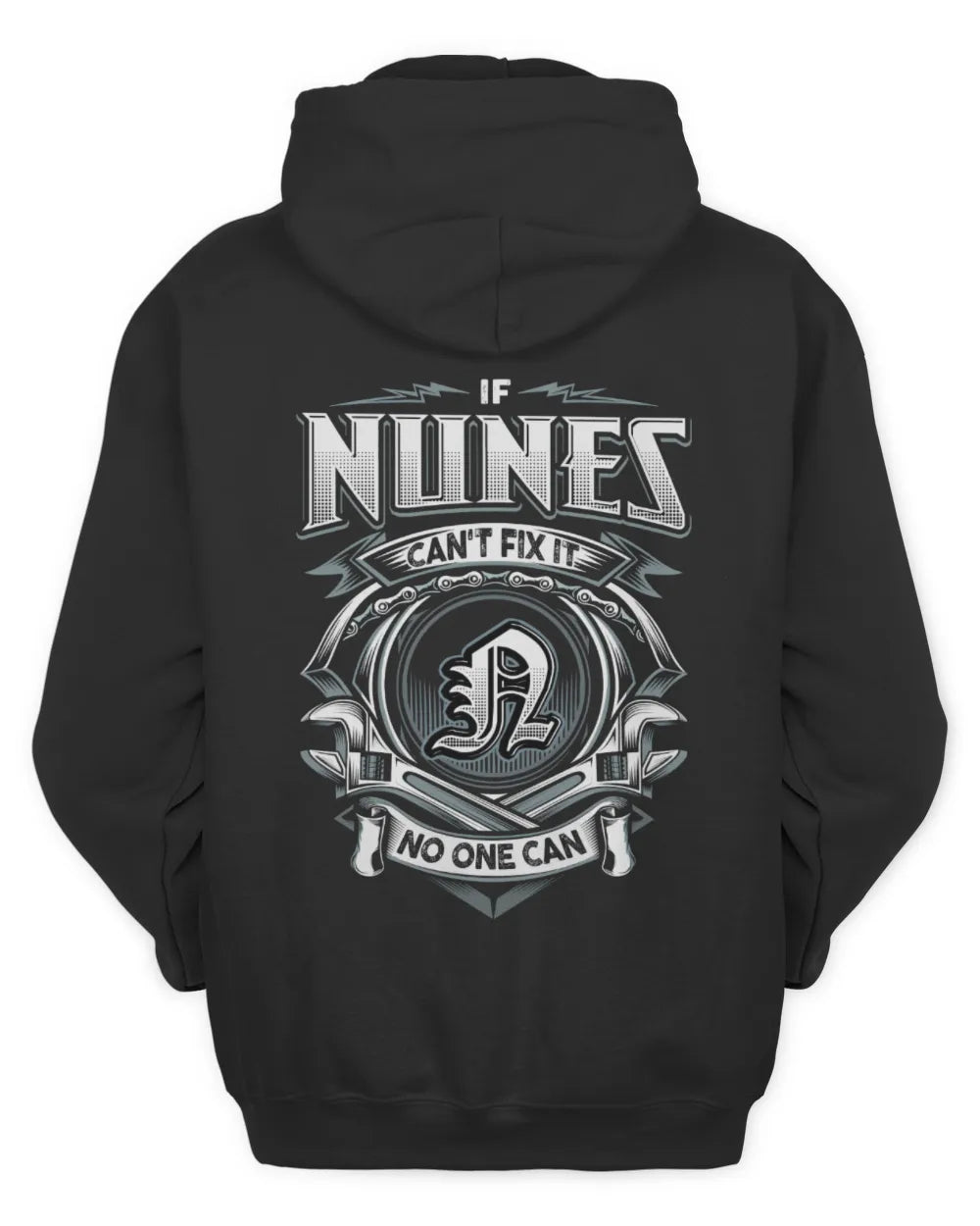 NUNES AP81-K4-626 - Personalized Ahmed Quote Apparel “If Ahmed Can't Fix It, No One Can” - Unisex Hoodie - Black