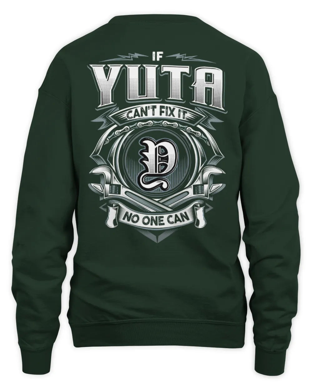 YUTA AP81-K4-626 - Personalized Ahmed Quote Apparel “If Ahmed Can't Fix It, No One Can” - Unisex Sweatshirt - Forest Green
