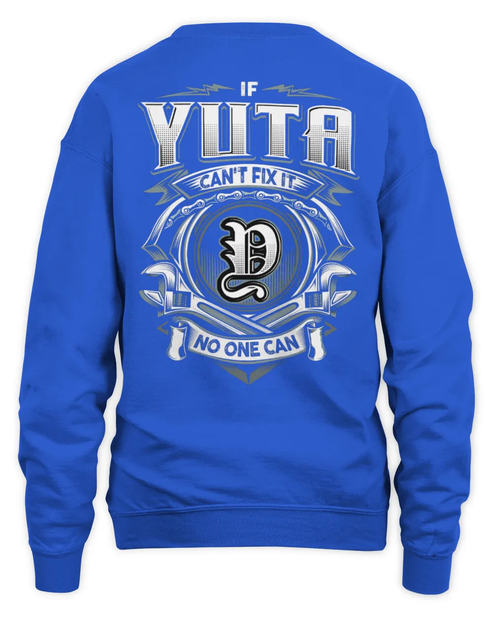 YUTA AP81-K4-626 - Personalized Ahmed Quote Apparel “If Ahmed Can't Fix It, No One Can” - Unisex Sweatshirt - Royal