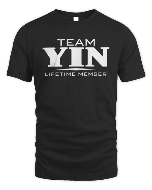 YIN BL62-K4-128 - Personalized “Team NAME Lifetime Member” - Unisex Standard T-Shirt - Black