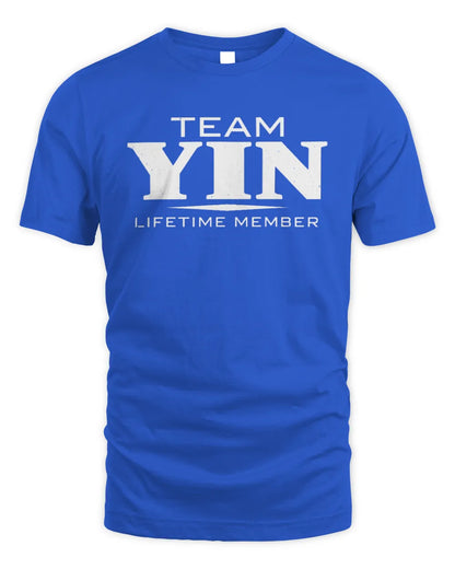 YIN BL62-K4-128 - Personalized “Team NAME Lifetime Member” - Unisex Standard T-Shirt - Royal