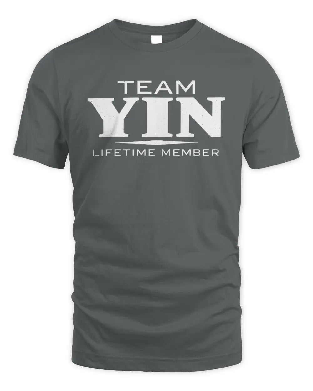 YIN BL62-K4-128 - Personalized “Team NAME Lifetime Member” - Unisex Standard T-Shirt - Charcoal