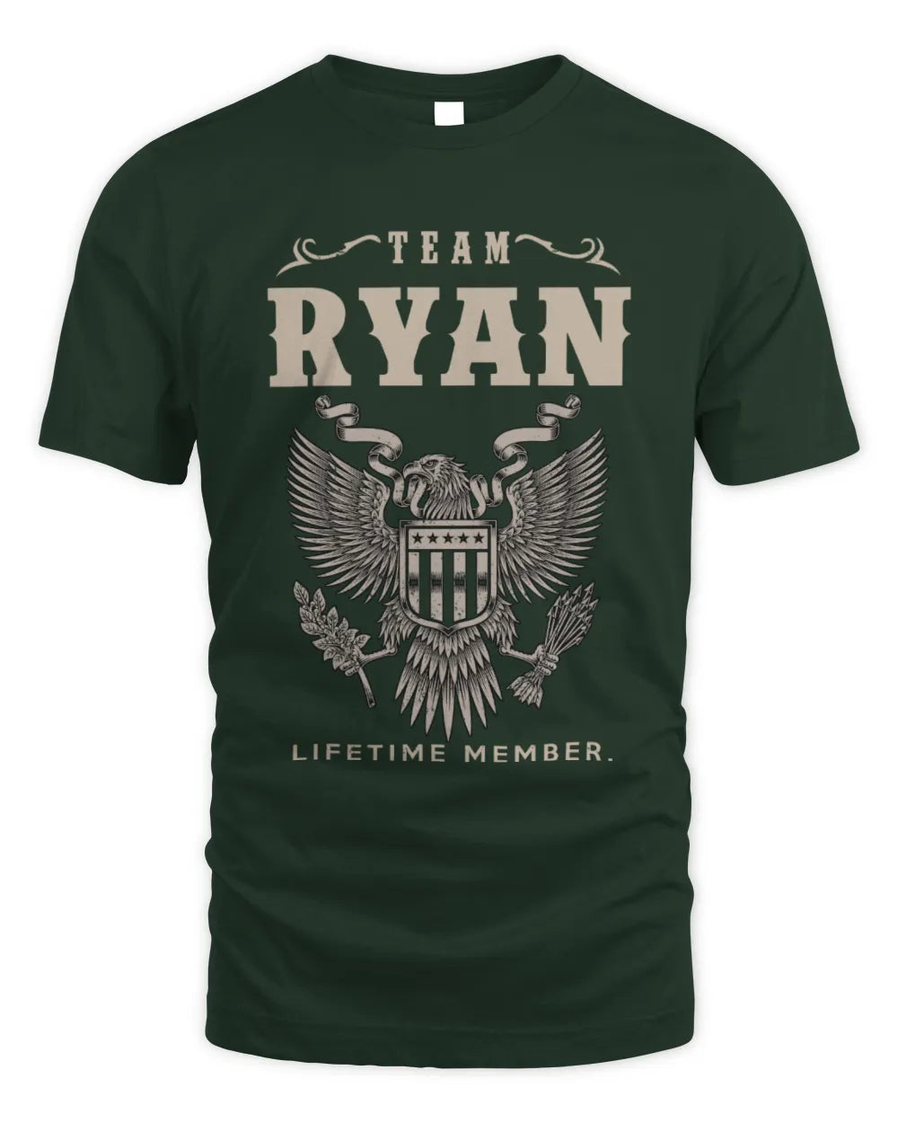 RYAN TP06-K82 – Personalized Classic Style Apparel “Team NAME Lifetime Member” - Unisex Standard T-Shirt - Forest Green