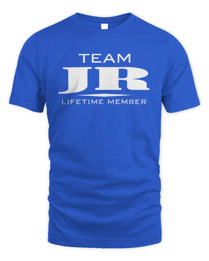 JR BL62-K4-128 - Personalized “Team NAME Lifetime Member” - Unisex Standard T-Shirt - Royal