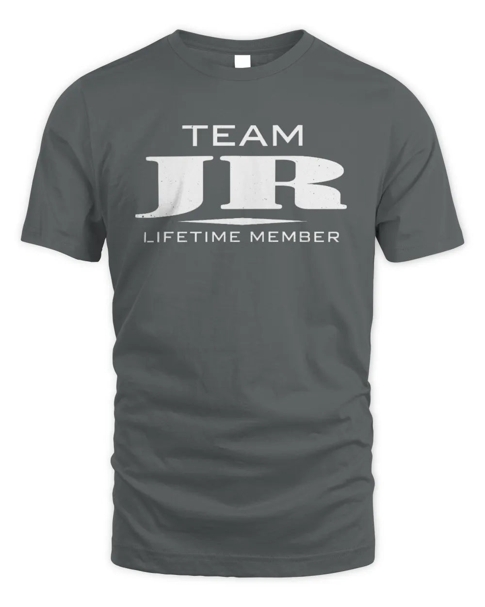 JR BL62-K4-128 - Personalized “Team NAME Lifetime Member” - Unisex Standard T-Shirt - Charcoal