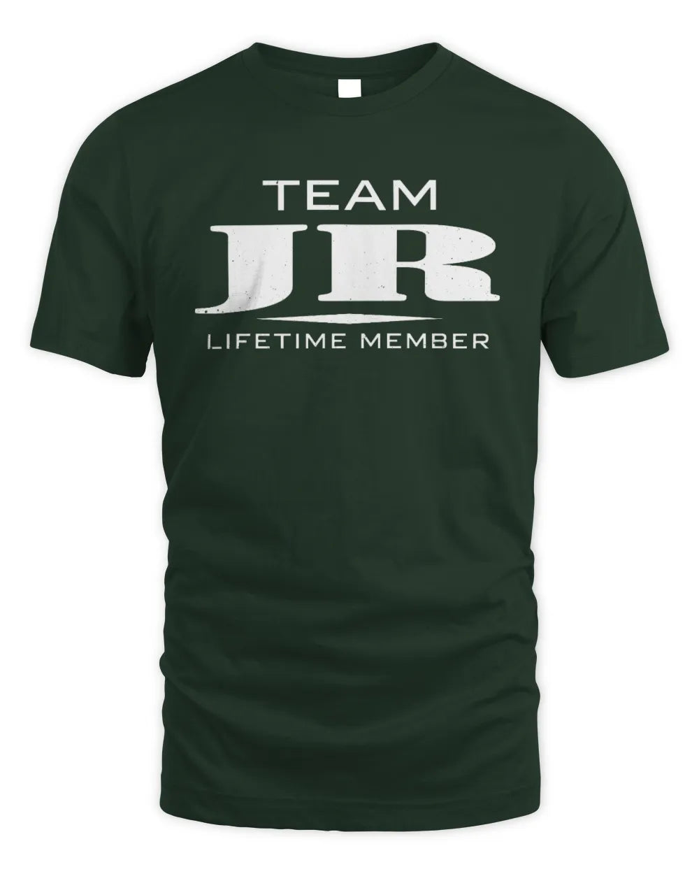 JR BL62-K4-128 - Personalized “Team NAME Lifetime Member” - Unisex Standard T-Shirt - Forest Green
