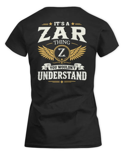 ZAR KT06-M008 It’s a [NAME] Thing – You Wouldn’t Understand | Personalized Vintage T-Shirt - Women's Standard T-Shirt - Black