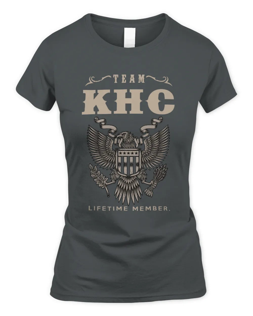 KHC TP06-K82 – Personalized Classic Style Apparel “Team NAME Lifetime Member” - Women's Standard T-Shirt - Charcoal