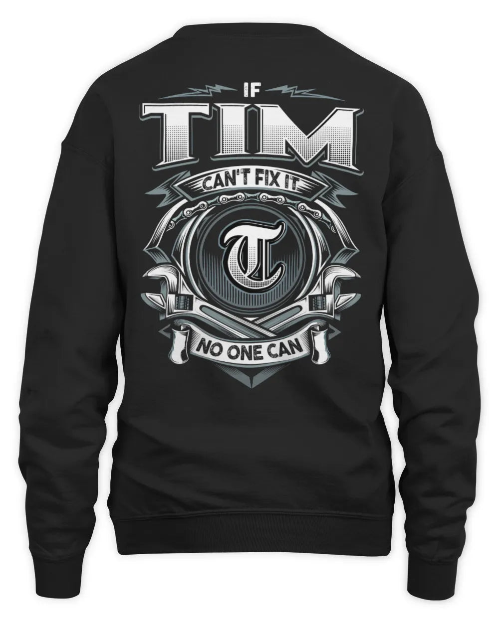 TIM AP81-K4-626 - Personalized Ahmed Quote Apparel “If Ahmed Can't Fix It, No One Can” - Unisex Sweatshirt - Black