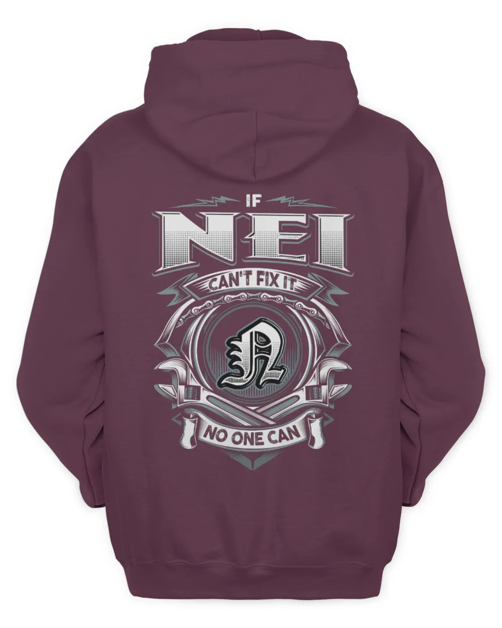 NEI AP81-K4-626 - Personalized Ahmed Quote Apparel “If Ahmed Can't Fix It, No One Can” - Unisex Hoodie - Maroon