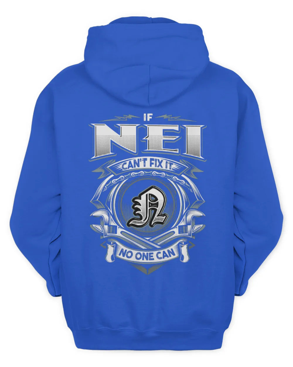 NEI AP81-K4-626 - Personalized Ahmed Quote Apparel “If Ahmed Can't Fix It, No One Can” - Unisex Hoodie - Royal