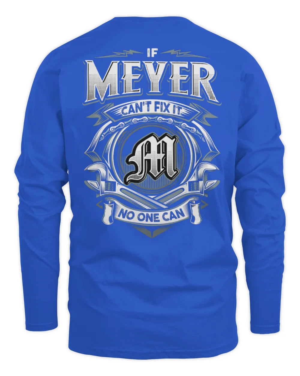 MEYER AP81-K4-626 - Personalized Ahmed Quote Apparel “If Ahmed Can't Fix It, No One Can” - Men's Long Sleeved T-Shirt - Royal