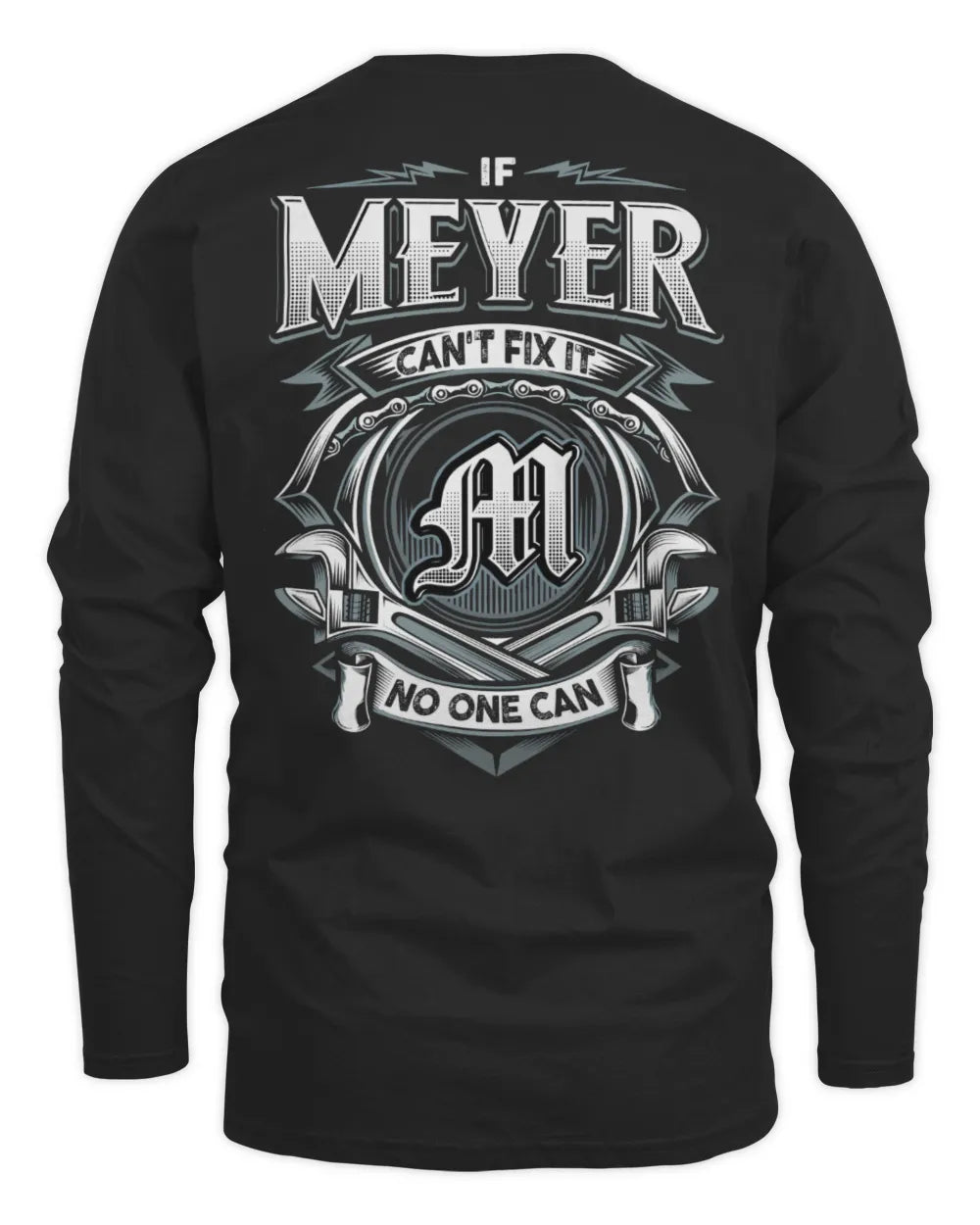 MEYER AP81-K4-626 - Personalized Ahmed Quote Apparel “If Ahmed Can't Fix It, No One Can” - Men's Long Sleeved T-Shirt - Black