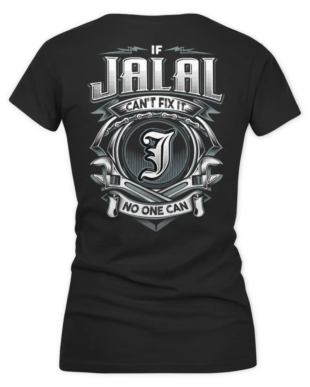 JALAL AP81-K4-626 - Personalized Ahmed Quote Apparel “If Ahmed Can't Fix It, No One Can” - Women's V-Neck T-Shirt - Black