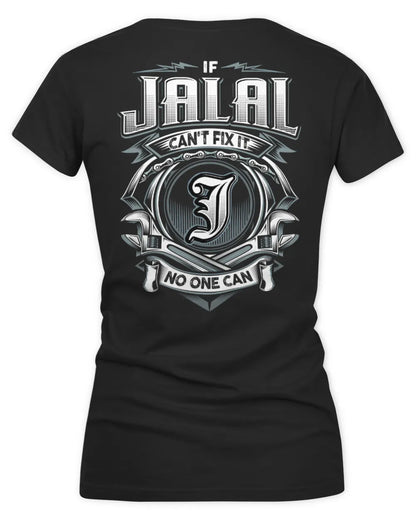 JALAL AP81-K4-626 - Personalized Ahmed Quote Apparel “If Ahmed Can't Fix It, No One Can” - Women's V-Neck T-Shirt - Black