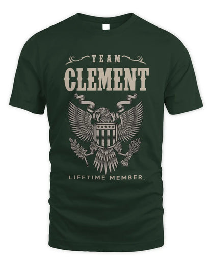 CLEMENT TP06-K82 – Personalized Classic Style Apparel “Team NAME Lifetime Member” - Unisex Standard T-Shirt - Forest Green