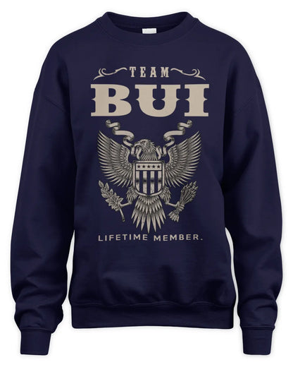 BUI TP06-K82 – Personalized Classic Style Apparel “Team NAME Lifetime Member” - Unisex Sweatshirt - Navy