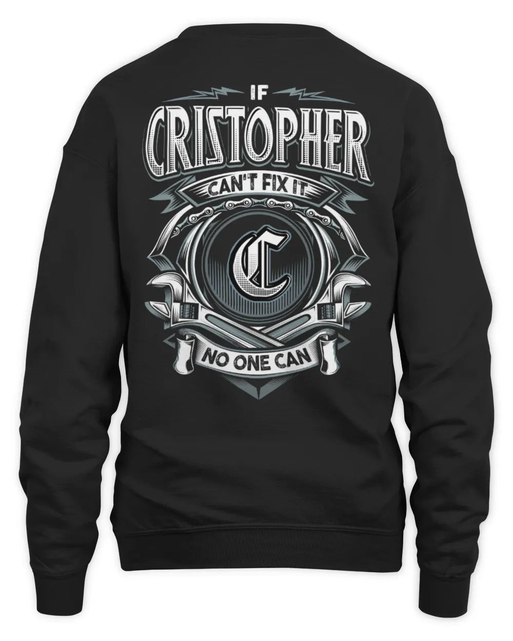 CRISTOPHER AP81-K4-626 - Personalized Ahmed Quote Apparel “If Ahmed Can't Fix It, No One Can” - Unisex Sweatshirt - Black