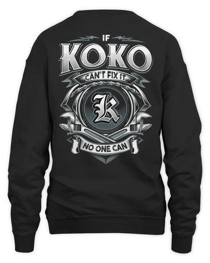 KOKO AP81-K4-626 - Personalized Ahmed Quote Apparel “If Ahmed Can't Fix It, No One Can” - Unisex Sweatshirt - Black