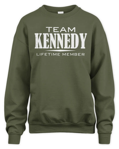KENNEDY BL62-K4-128 - Personalized “Team NAME Lifetime Member” - Unisex Sweatshirt - Military Green