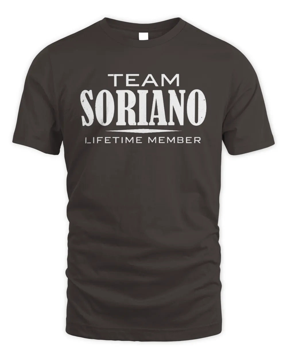 SORIANO BL62-K4-128 - Personalized “Team NAME Lifetime Member” - Unisex Standard T-Shirt - Dark Chocolate