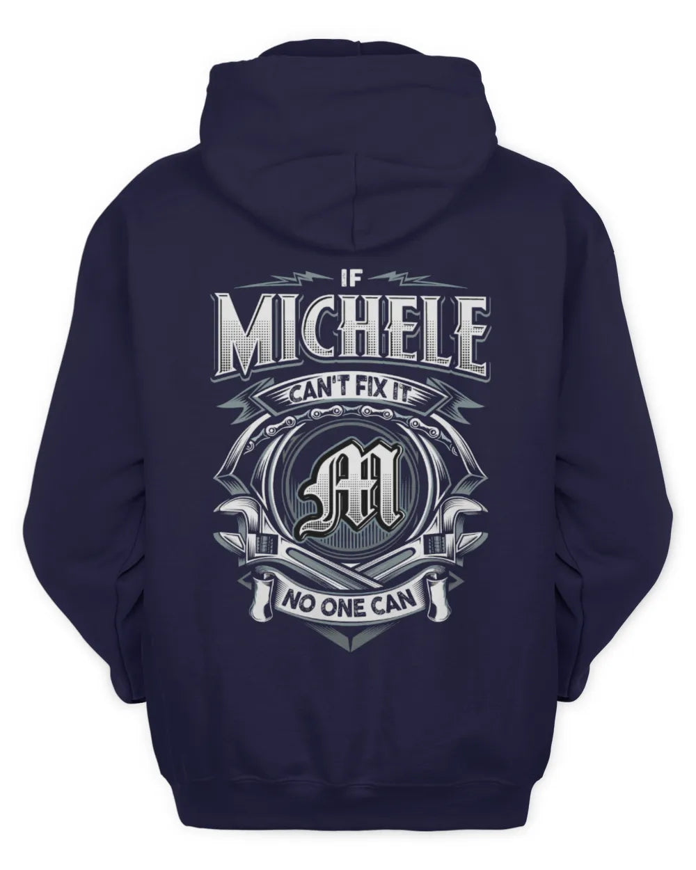 MICHELE AP81-K4-626 - Personalized Ahmed Quote Apparel “If Ahmed Can't Fix It, No One Can” - Unisex Hoodie - Navy