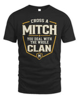 MITCH NT1-K008 Cross A/An NAME, You Deal With the Whole Clan | Personalized Vintage T-Shirt - Unisex Standard T-Shirt - Black