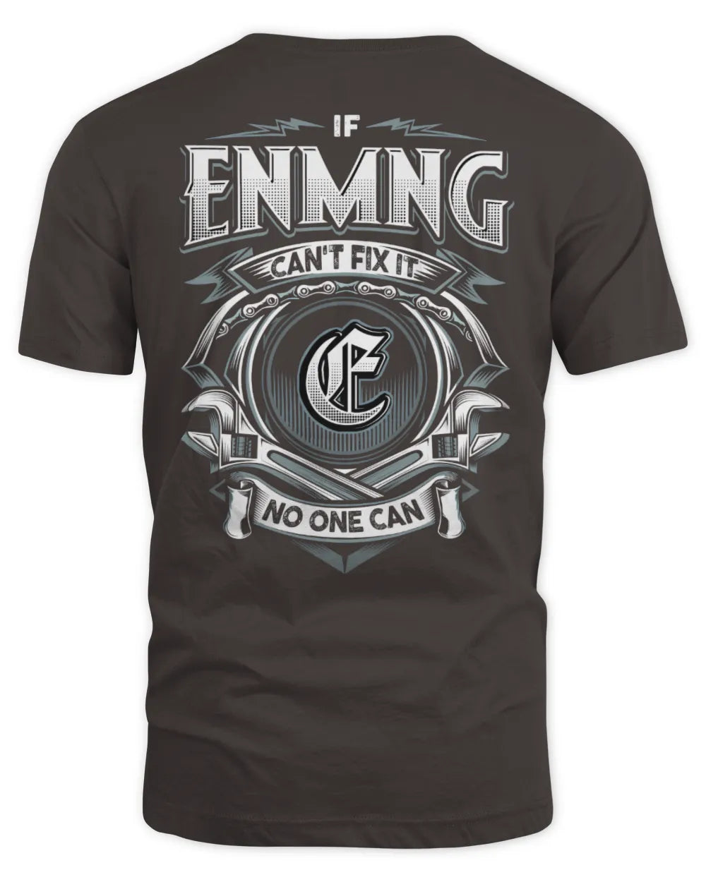 ENMNG AP81-K4-626 - Personalized Ahmed Quote Apparel “If Ahmed Can't Fix It, No One Can” - Unisex Standard T-Shirt - Dark Chocolate