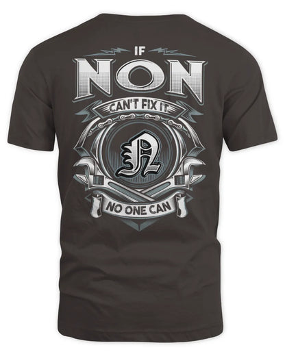 NON AP81-K4-626 - Personalized Ahmed Quote Apparel “If Ahmed Can't Fix It, No One Can” - Unisex Standard T-Shirt - Dark Chocolate