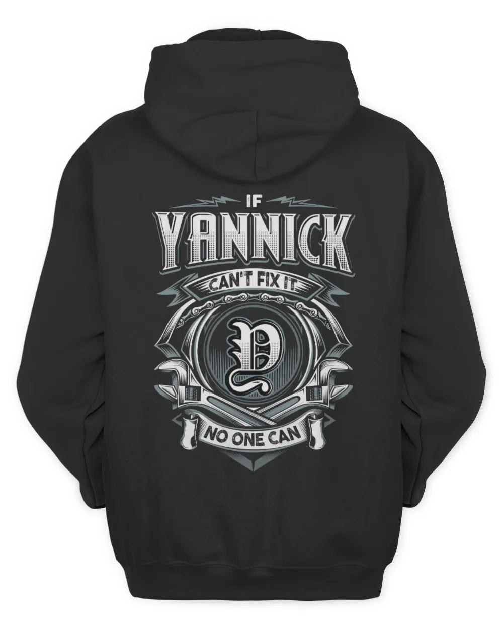 YANNICK AP81-K4-626 - Personalized Ahmed Quote Apparel “If Ahmed Can't Fix It, No One Can” - Unisex Hoodie - Black