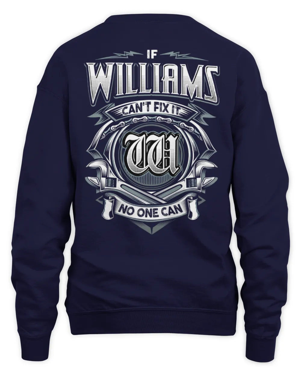 WILLIAMS AP81-K4-626 - Personalized Ahmed Quote Apparel “If Ahmed Can't Fix It, No One Can” - Unisex Sweatshirt - Navy