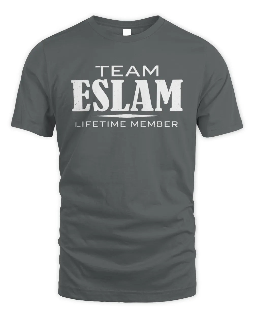 ESLAM BL62-K4-128 - Personalized “Team NAME Lifetime Member” - Unisex Standard T-Shirt - Charcoal