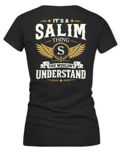 SALIM KT06-M008 It’s a [NAME] Thing – You Wouldn’t Understand | Personalized Vintage T-Shirt - Women's V-Neck T-Shirt - Black