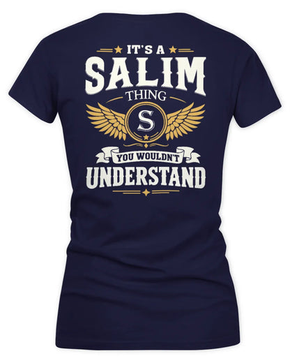 SALIM KT06-M008 It’s a [NAME] Thing – You Wouldn’t Understand | Personalized Vintage T-Shirt - Women's V-Neck T-Shirt - Navy