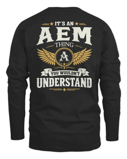 AEM KT06-M008 It’s a [NAME] Thing – You Wouldn’t Understand | Personalized Vintage T-Shirt - Men's Long Sleeved T-Shirt - Black