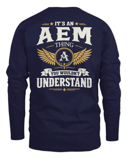 AEM KT06-M008 It’s a [NAME] Thing – You Wouldn’t Understand | Personalized Vintage T-Shirt - Men's Long Sleeved T-Shirt - Navy